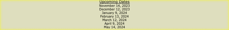 Upcoming Dates